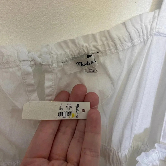 NWT Madewell Poplin Sophia Peplum Tank - Plus Size Ruffle Blouse Top - Picture 8 of 8